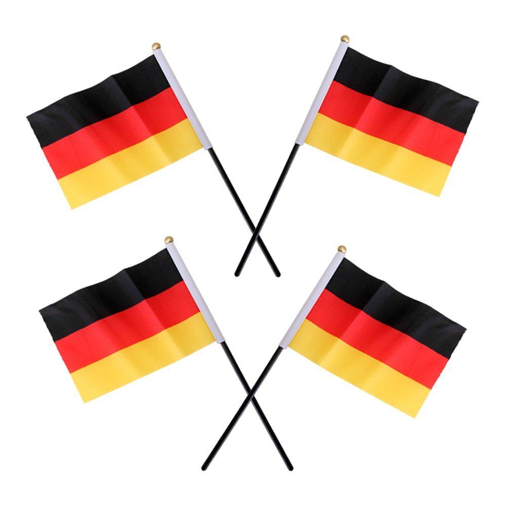 4x Autoflagge Autofahne Deutschland Flagge Fahne Stab Fußball EM Fan Artikel 