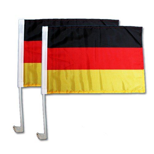FAN-SET Deutschland 19 Teile Fußball Fahne Schal Hupe Wasserball WM Flagge 