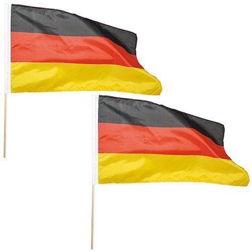 2x Deutschlandfahne Autofahne Fahne WM Fußball Deutschland Flagge 