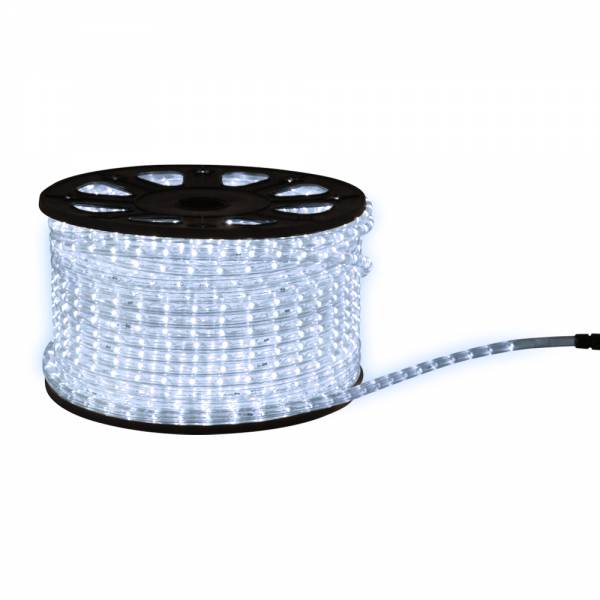 Bundle 6x LED-Lichtschlauch 1m weiss rund Ø 13mm + Stromadapter basic u. Kappe (6x 14673/1x 14677)