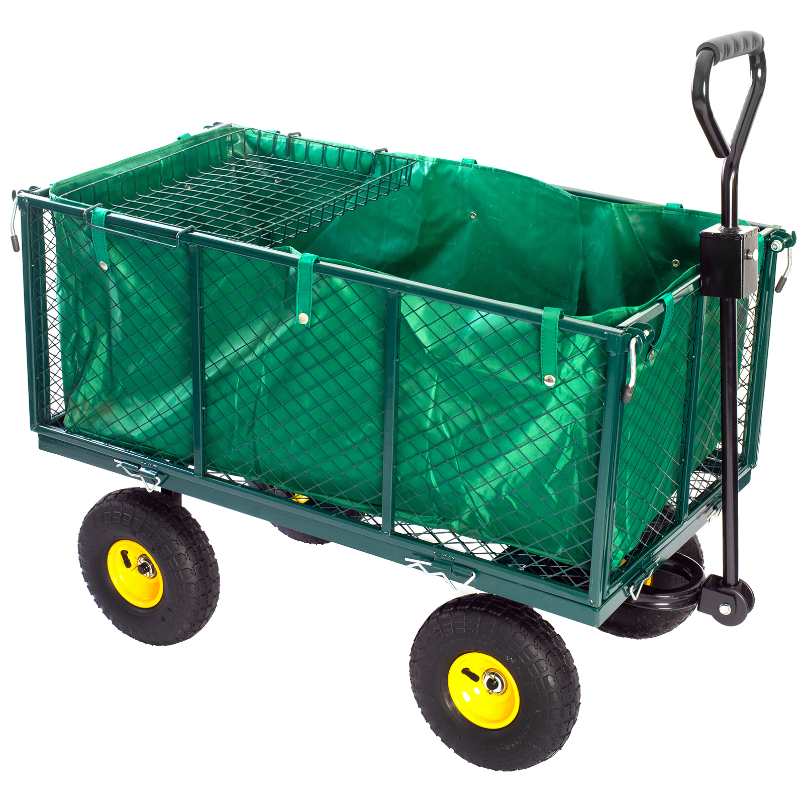 Bollerwagen Gartenkarre grün Handwagen Untergründe geeignet bis 550kg 