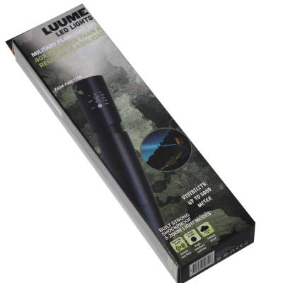 LUUME LED Stab-Taschenlampe 5 Modi Fokus 12345